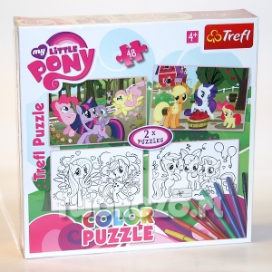 Puzzle do kolorowania "My Little Pony"