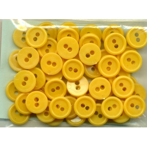 Guziki plastikowe 11,5mm 10g ciepły żółty